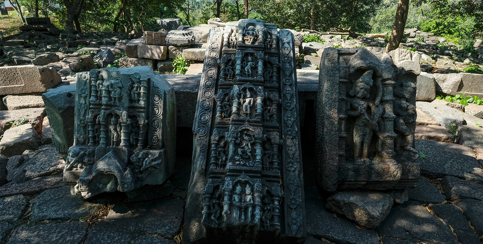 The ancient ruins of the Bamuni Hills in Tezpur, Assam, India.