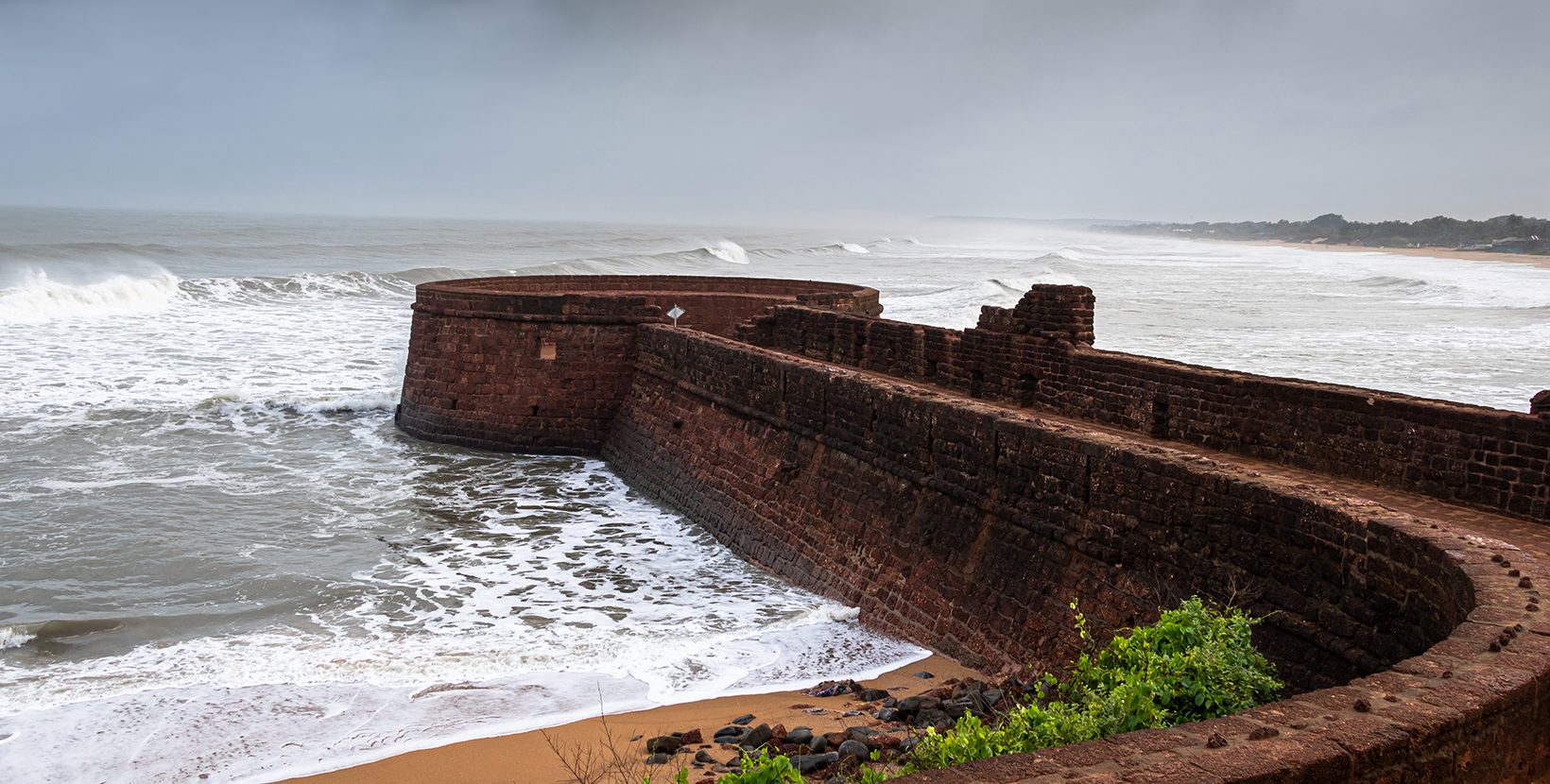 Landscape of the Old ruins of Fort Aguada on the seashores of Goa ; Shutterstock ID 1564650607; purchase_order: -; job: -; client: -; other: -