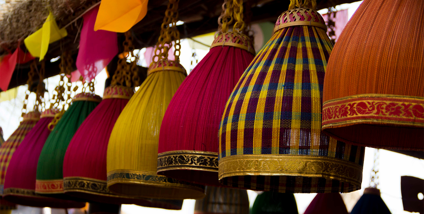 Beautiful of decoration Lanterns lights in suraj kund craft mela 