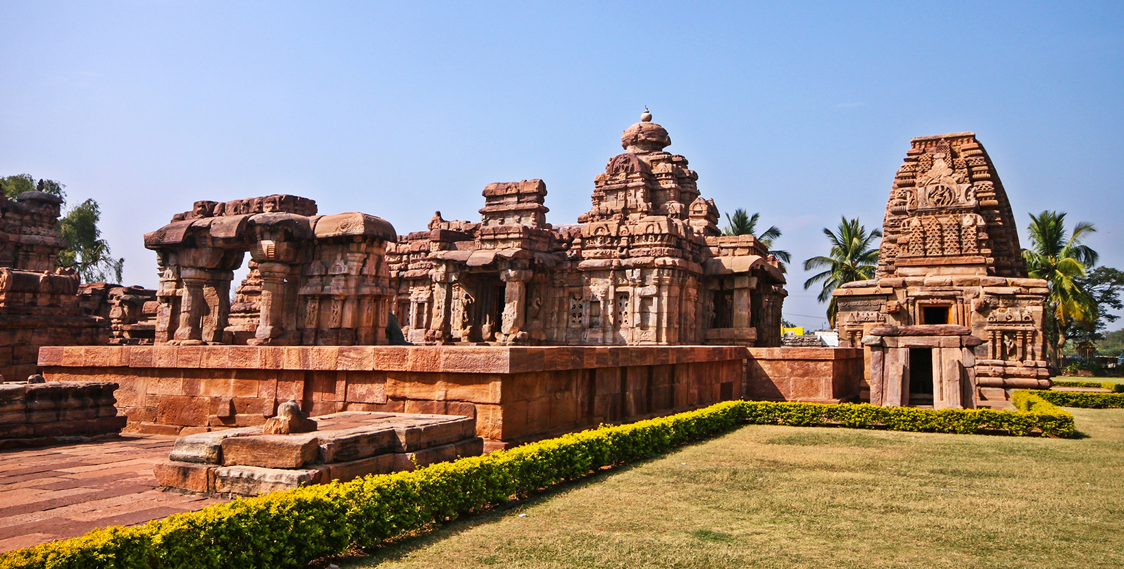 Centuries old Hindu temples in Pattadakal, India. A UNESCO world heritage site