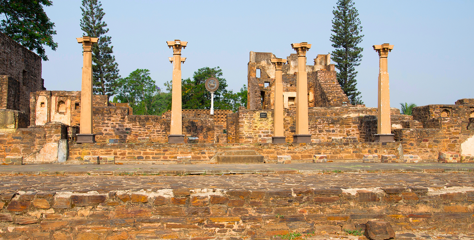 Ruins of Kittur fort, it was held by the Desai Marathas of Kittur, as well as Rani Chennamma, a lingayat woman warrior of Karnataka who revolted against the British in 1824, Karnataka, India