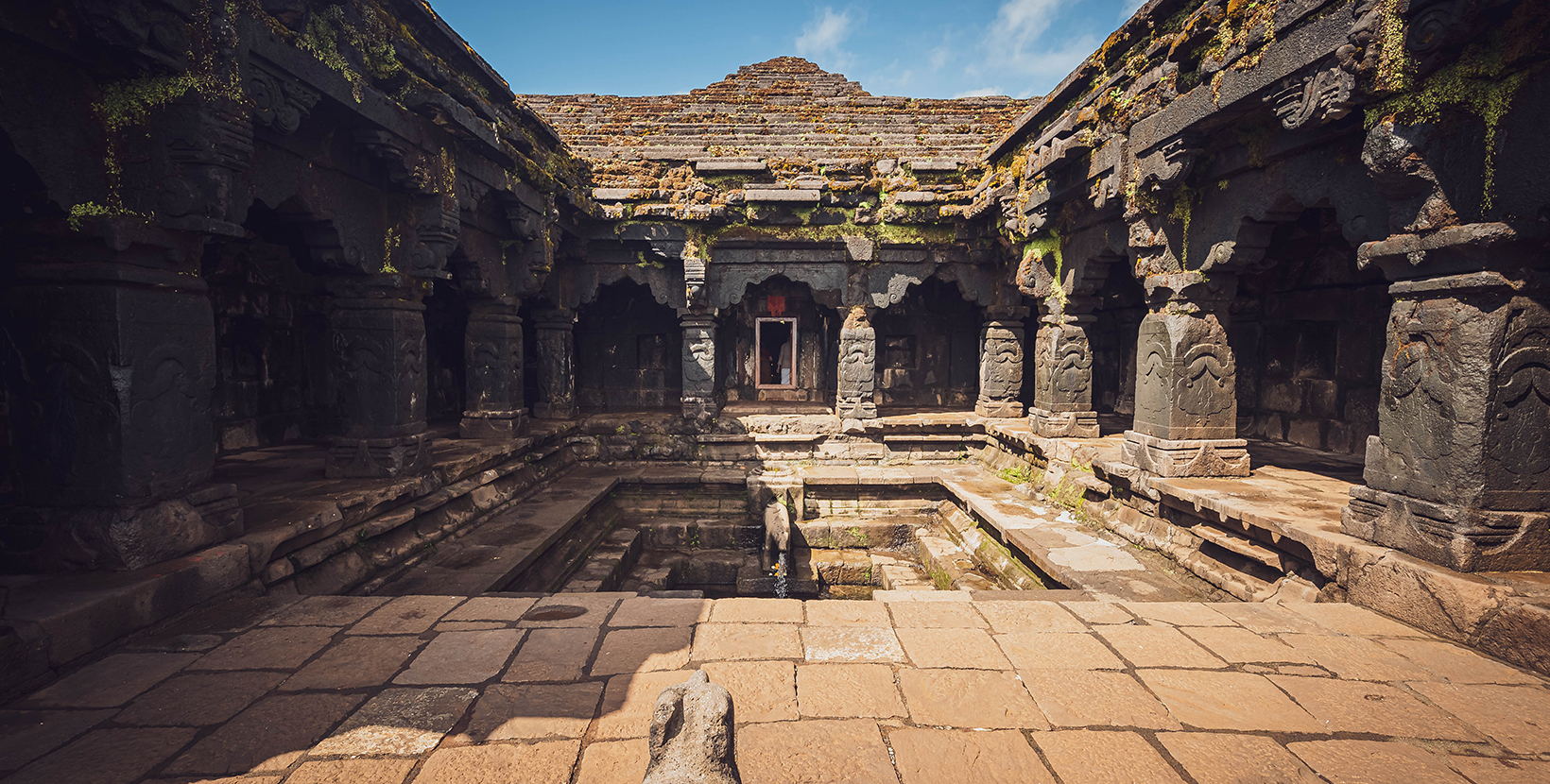 The very old Krishnabai temple of lord Shiva, at old Mahabaleshwar, India