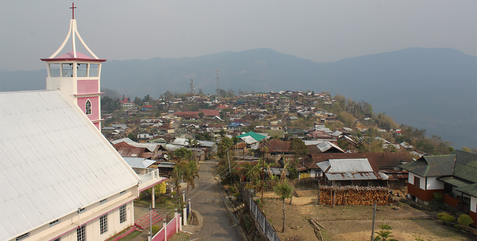 A panoramic view of the Mopungchuket Village, Nagaland