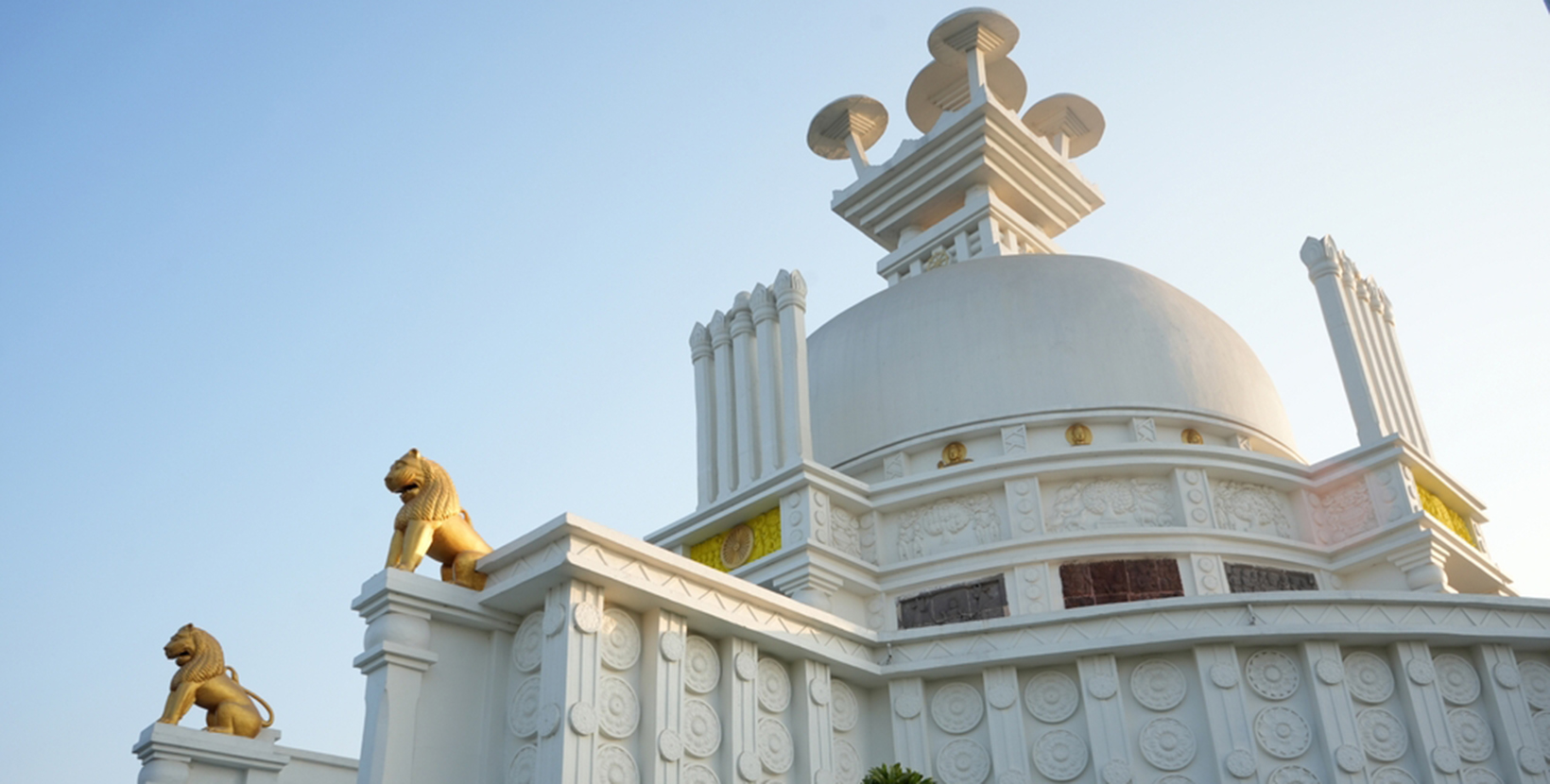 Dhauili Santi Stupa is a Buddhist temple built in 1970s as a memorial of Kalinga war which was fought in 262 BC. Bhubaneswar, Odisha. Dhauli or Dhauligiri 