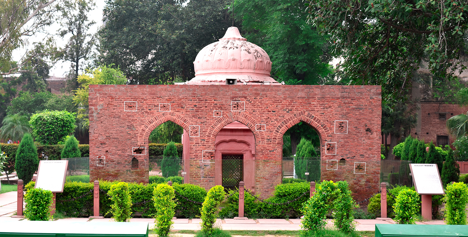 view of pallet marks in jallianwala bagh in Amritsar; Shutterstock ID 1576734301; purchase_order: -; job: -; client: -; other: -