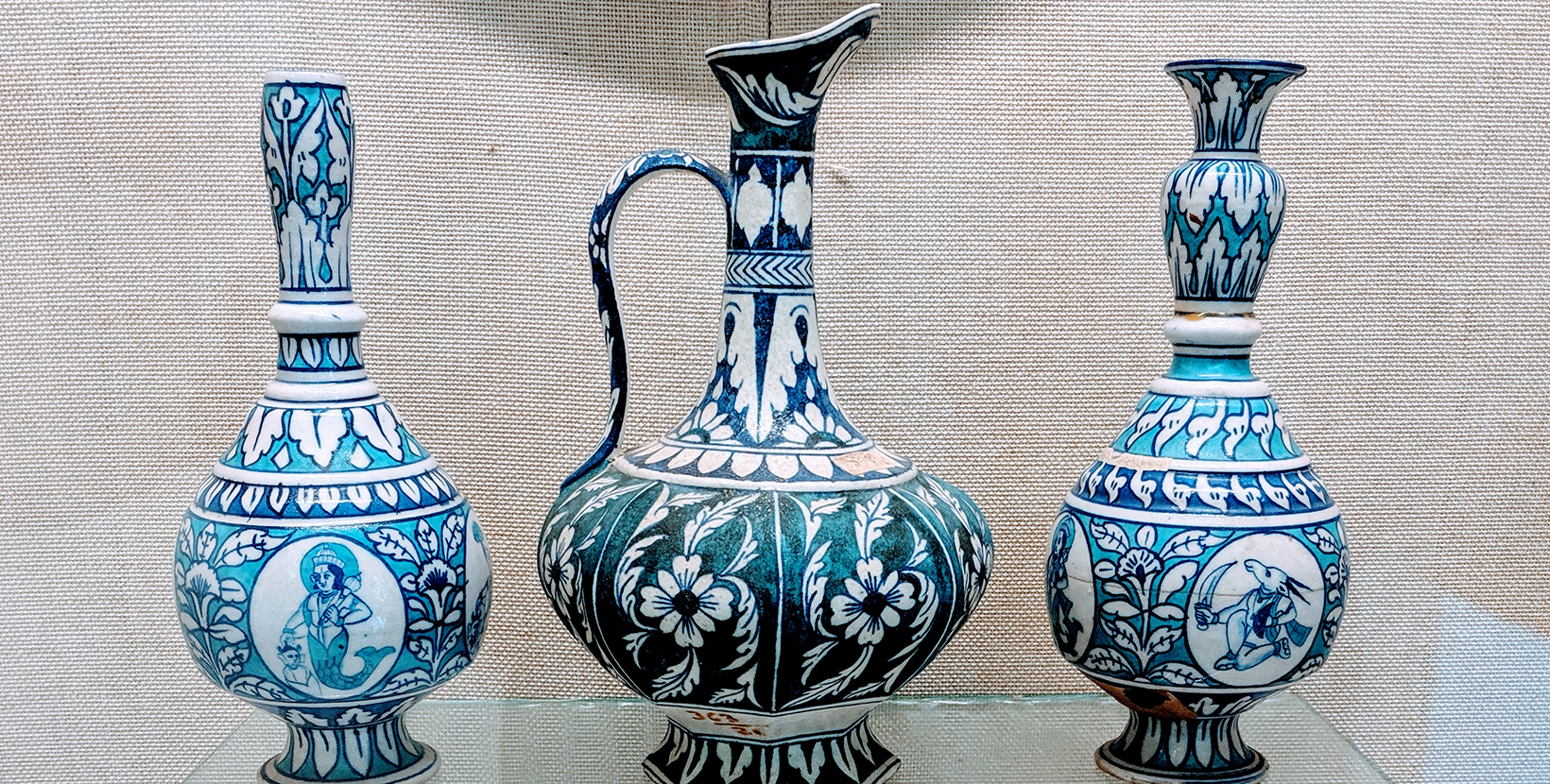 Blue pottery at City Palace Alwar Museum