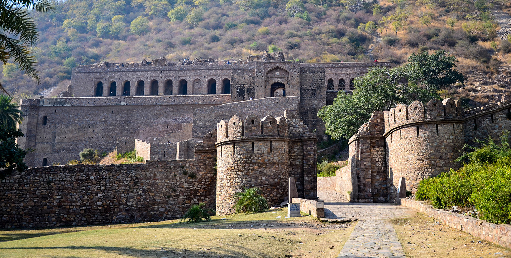 Ruins of 17th century Bhangarh Fort at Alwar Village in Rajasthan, India