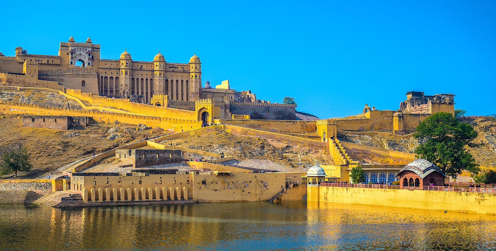 Amber Palace, The famous tourist attraction in Jaipur in Rajasthan, India