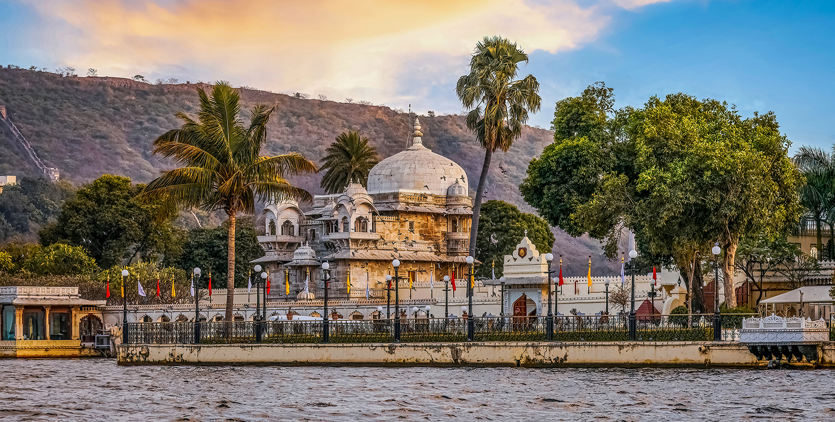 Jag Mandir an ancient palace built in the year 1628 on an island in the Lake Pichola at Udaipur, Rajasthan India; Shutterstock ID 2042471138; purchase_order: -; job: -; client: -; other: -