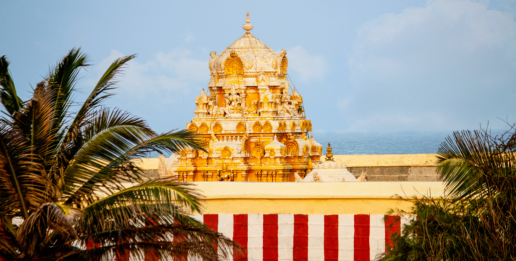 Kumari Amman temple. The holy temple is 3000 years ancient and is dedicated to pure and virgin Goddess Kanya Kumari