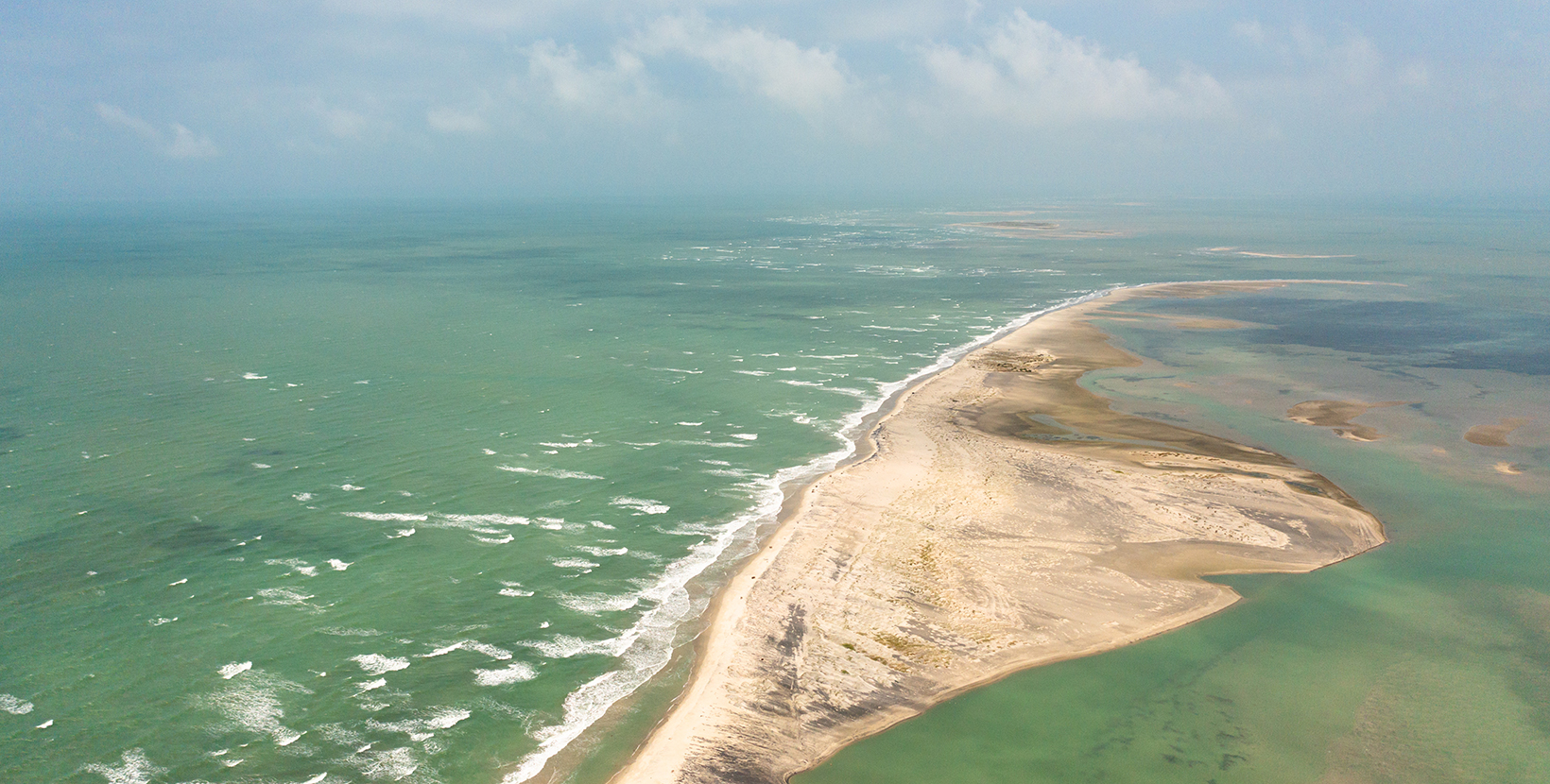 Adam's Bridge or Ram Setu is a chain of natural limestone shoals, connecting India and Sri Lanka.