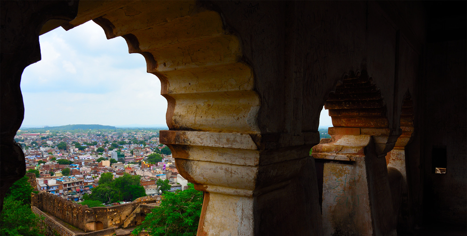 This pic shows interior architecture design of Jhansi Fort under Archaeological Survey of India located at Jhansi city Uttar Pradesh India