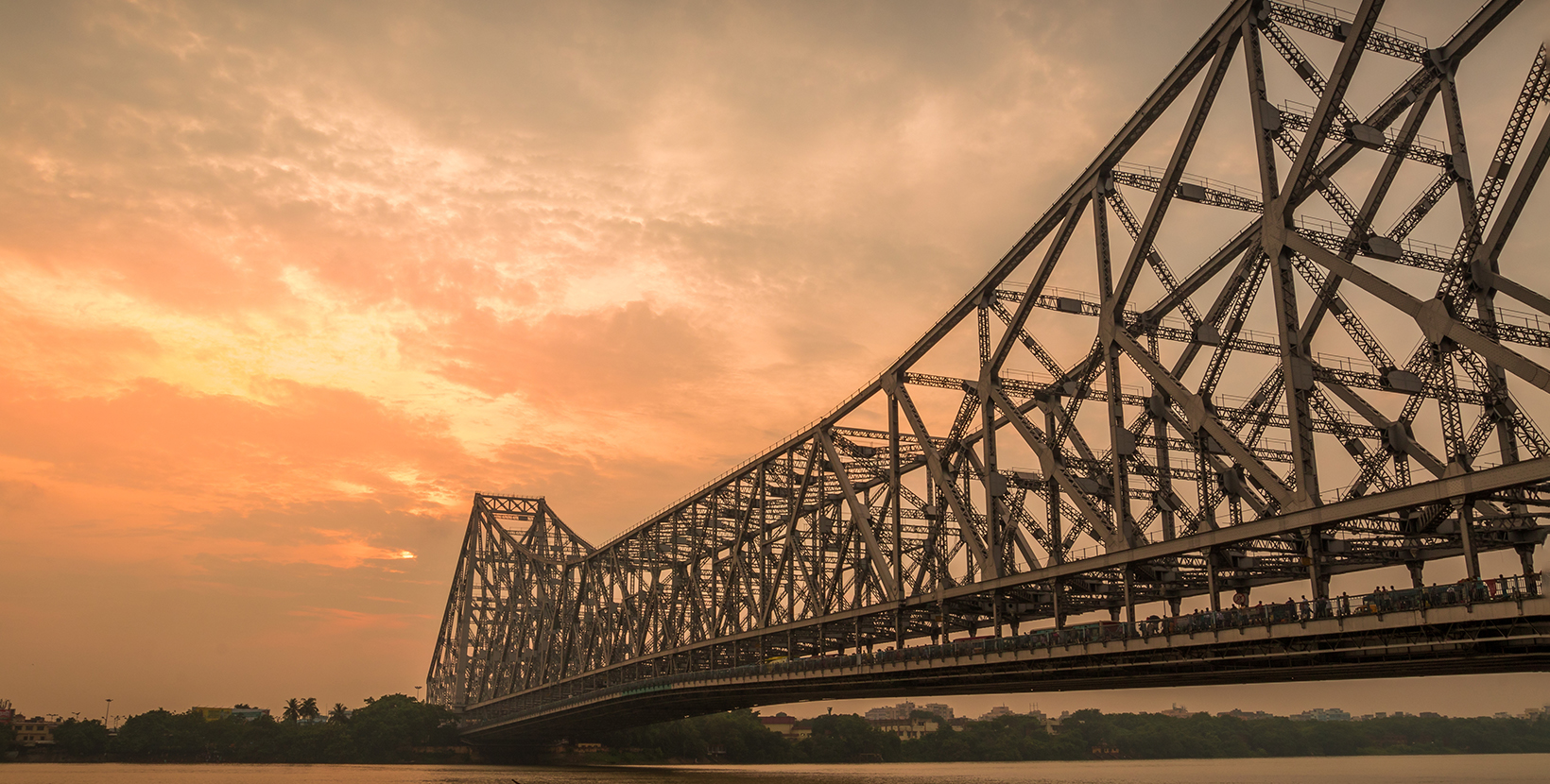 Howrah Bridge at Evening, Kolkata, India